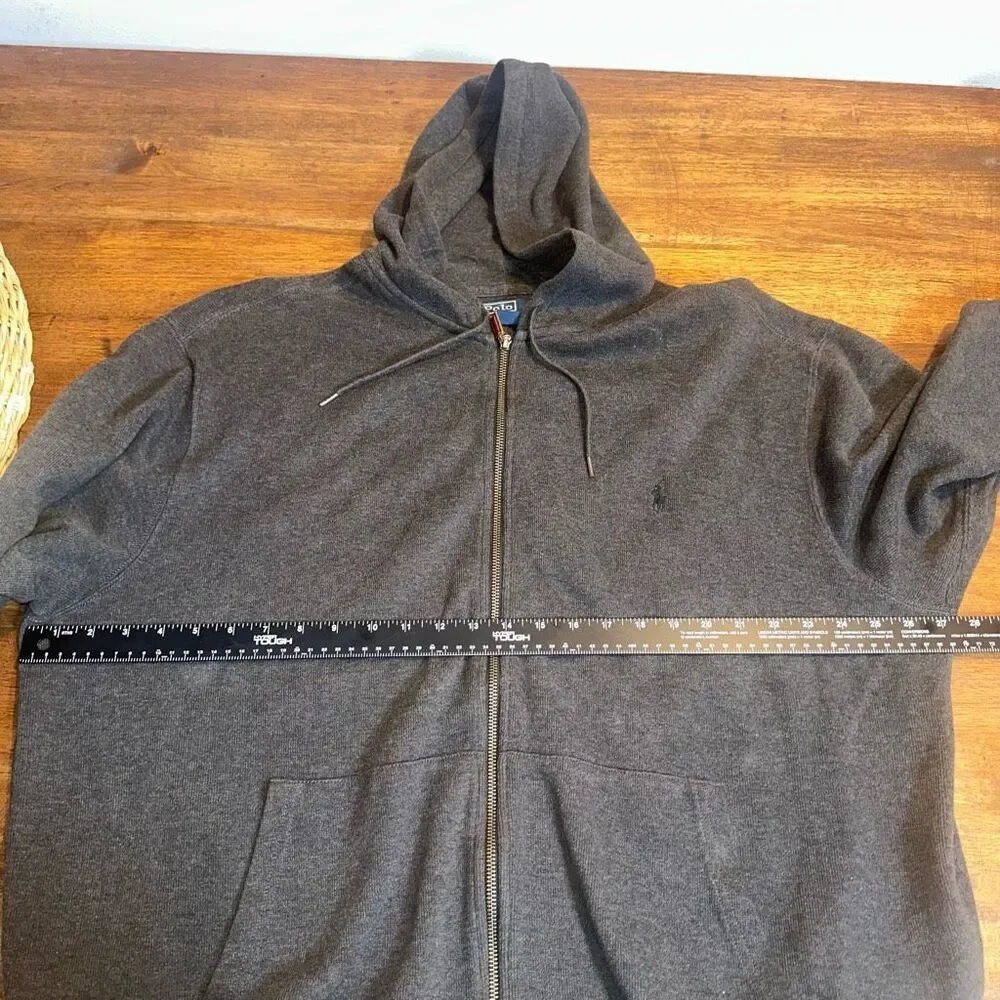 Polo Ralph Lauren Full Zip Hoodie Sweatshirt Ribbed